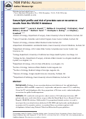 Cover page: Serum Lipid Profile and Risk of Prostate Cancer Recurrence: Results from the SEARCH Database