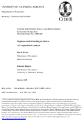 Cover page: Orphans and Schooling in Africa: A Longitudinal Analysis