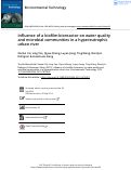 Cover page: Influence of a biofilm bioreactor on water quality and microbial communities in a hypereutrophic urban river