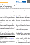 Cover page: Challenges to Implementing a Vaccine for Coccidioidomycosis.