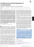 Cover page: Cell dispersal by localized degradation of a chemoattractant.