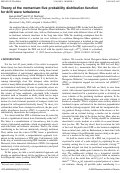 Cover page: Theory of the momentum flux probability distribution function for drift wave turbulence