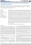 Cover page: Neurophysiological Distinction between Schizophrenia and Schizoaffective Disorder