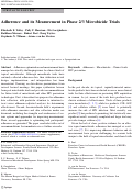 Cover page: Adherence and its Measurement in Phase 2/3 Microbicide Trials