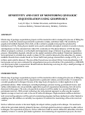 Cover page: Sensitivity and cost of monitoring geologic sequestration using geophysics