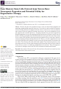 Cover page: Bone Marrow Stem Cells Derived from Nerves Have Neurogenic Properties and Potential Utility for Regenerative Therapy