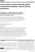 Cover page: A few extreme events dominate global interannual variability in gross primary production