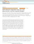 Cover page: Soft network composite materials with deterministic and bio-inspired designs