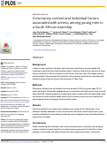 Cover page: Community context and individual factors associated with arrests among young men in a South African township