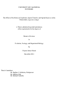 Cover page: The Effect of Sex Ratio on Copulation, Sperm Transfer, and Sperm Reserves in the Waterstrider, Aquarius remigis