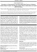 Cover page: Prevalence of Hypertension and Associated Risk Factors in Western Alaska Native People: The Western Alaska Tribal Collaborative for Health (WATCH) Study.