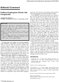 Cover page: Putting cryptogenic stroke into perspective