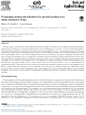 Cover page: Evaluating nesting microhabitat for ground-nesting bees using emergence traps