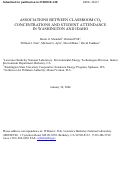 Cover page: Associations between classroom CO2 concentrations and student attendance in Washington and 
Idaho