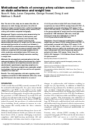 Cover page: Motivational effects of coronary artery calcium scores on statin adherence and weight loss