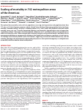 Cover page: Scaling of mortality in 742 metropolitan areas of the Americas.