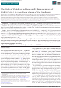 Cover page: The Role of Children in Household Transmission of SARS-CoV-2 Across Four Waves of the Pandemic.