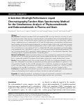 Cover page: A Sensitive Ultrahigh-Performance Liquid Chromatography/Tandem Mass Spectrometry Method for the Simultaneous Analysis of Phytocannabinoids and Endocannabinoids in Plasma and Brain.