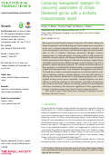 Cover page: Comparing management strategies for conserving communities of climate-threatened species with a stochastic metacommunity model