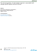 Cover page: The immunogenetics of viral antigen response is associated with subtype-specific glioma risk and survival
