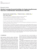 Cover page: Machine Learning Chemical Guidelines for Engineering Electronic Structures in Half-Heusler Thermoelectric Materials