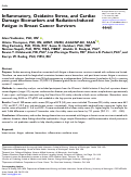 Cover page: Inflammatory, Oxidative Stress, and Cardiac Damage Biomarkers and Radiation-Induced Fatigue in Breast Cancer Survivors.