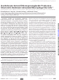 Cover page: Arachidonate-derived dihomoprostaglandin production observed in endotoxin-stimulated macrophage-like cells (vol 282, pg 2899, 2007)