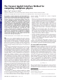 Cover page: The Voronoi Implicit Interface Method for computing multiphase physics