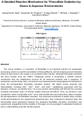 Cover page: A Detailed Reaction Mechanism for Thiosulfate Oxidation by Ozone in Aqueous Environments