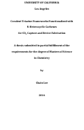 Cover page: Covalent Triazine Frameworks Functionalized with N-Heterocyclic Carbenes for CO2 Capture and Device Fabrication