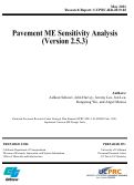 Cover page: Pavement ME Sensitivity Analysis (Version 2.5.3)