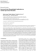 Cover page: Increased Anti‐Phospholipid Antibodies in Autism Spectrum Disorders