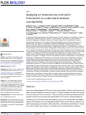 Cover page: Applying an evolutionary mismatch framework to understand disease susceptibility.