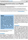 Cover page: Bleomycin-induced skin toxicity: a case of flagellate dermatitis.