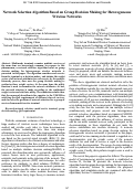 Cover page: Network selection algorithm based on group decision making for heterogeneous wireless networks