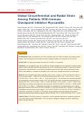 Cover page: Global Circumferential and Radial Strain Among Patients With Immune Checkpoint Inhibitor Myocarditis.