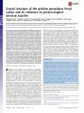 Cover page: Crystal structure of the pristine peroxidase ferryl center and its relevance to proton-coupled electron transfer