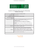 Cover page: Toward an Integrative Model of Sources of Personality Stability and Change