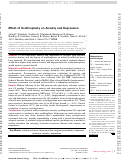 Cover page: Effect of Urethroplasty on Anxiety and Depression