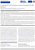 Cover page: Longitudinal Viral Dynamics in Semen During Early HIV Infection