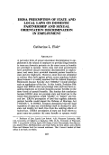 Cover page: ERISA Preemption of State and Local Laws on Domestic Partnership and Sexual Orientation Discrimination in Employment