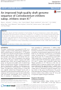 Cover page: An improved high-quality draft genome sequence of Carnobacterium inhibens subsp. inhibens strain K1T