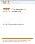 Cover page: Emergence of charge density waves and a pseudogap in single-layer TiTe2