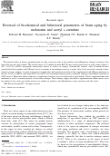 Cover page: Reversal of biochemical and behavioral parameters of brain aging by melatonin and acetyl l-carnitine