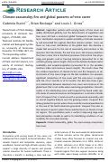 Cover page: Climate seasonality, fire and global patterns of tree cover