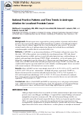 Cover page: National Practice Patterns and Time Trends in Androgen Ablation for Localized Prostate Cancer