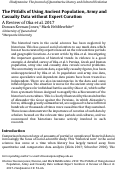 Cover page: The Pitfalls of Using Ancient Population, Army and Casualty Data without Expert Curation: A Review of Oka et al. 2017