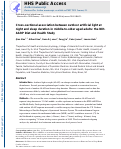 Cover page: Cross-sectional association between outdoor artificial light at night and sleep duration in middle-to-older aged adults: The NIH-AARP Diet and Health Study.