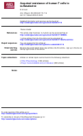 Cover page: Acquired resistance of human T cells to sulfasalazine