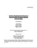 Cover page: The Effect of Organization Size and Structure on Transit Performance and Employee Satisfaction: A Literature Review